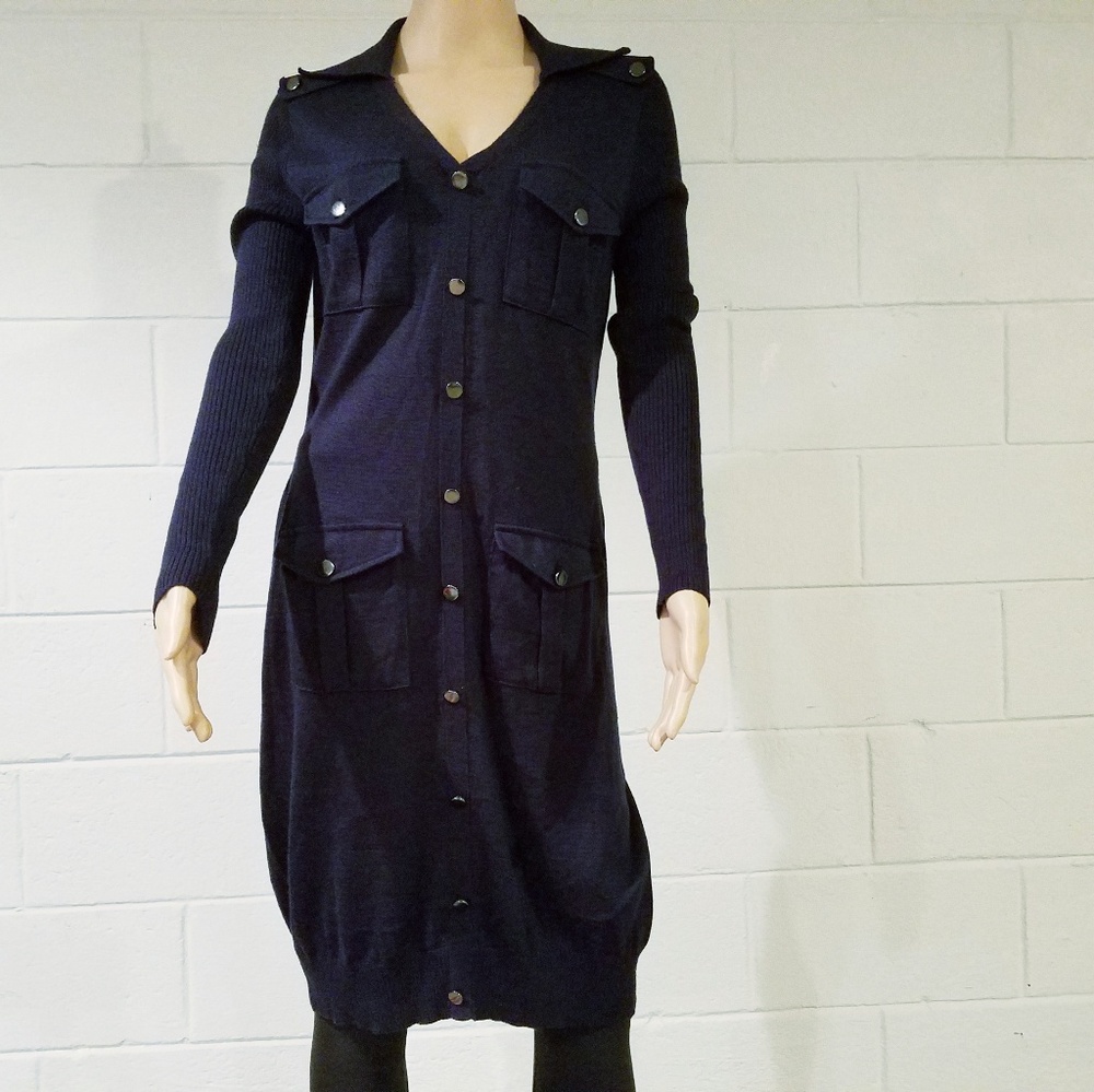 NEW Tahari Medium Wool Blend Sweater Dress